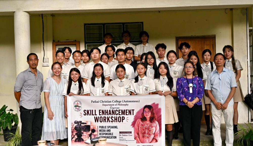 Students and faculty during the skill enhancement workshop on ‘Public Speaking, Media and Responsible Communication’ at the college conference hall on September 3.
